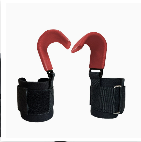 Weightlifting Hooks with Wrist Wraps