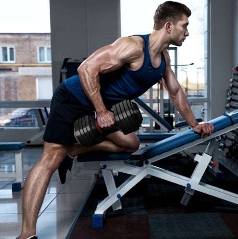 Quick-Dial Adjustable Dumbbell (10–55 lb)