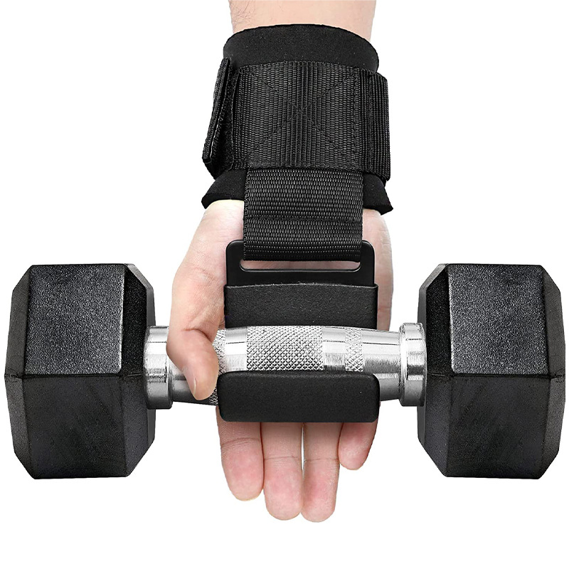 Weightlifting Hooks with Wrist Wraps