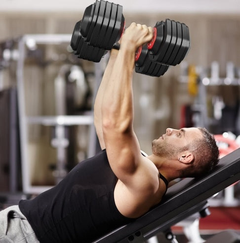 Quick-Dial Adjustable Dumbbell (10–55 lb)