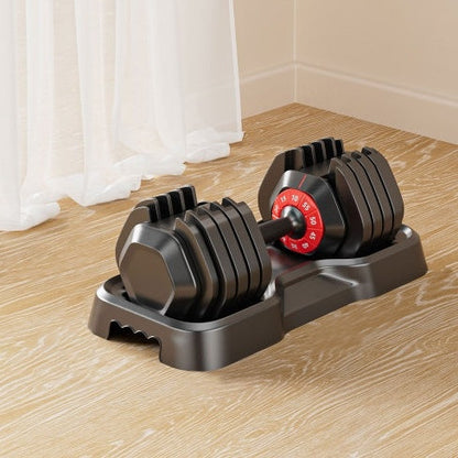 Quick-Dial Adjustable Dumbbell (10–55 lb)