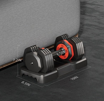 Quick-Dial Adjustable Dumbbell (10–55 lb)