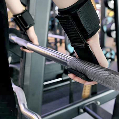 Weightlifting Hooks with Wrist Wraps