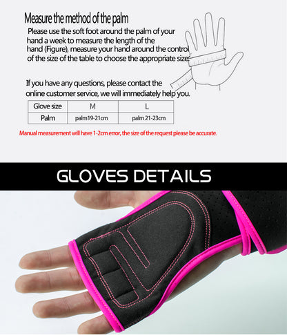 Half-Finger Lifting Gloves with Wrist Wraps